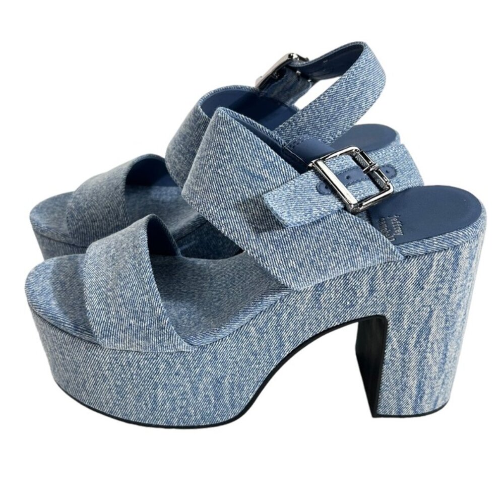 Jeffrey Campbell Moody Platform Sandal in denim blue - Picture 5 of 9